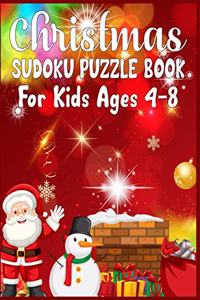 Christmas Sudoku Puzzle Book For Kids Ages 4-8