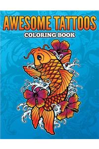 Awesome Tattoos Coloring Book