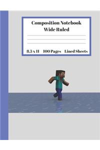 Composition Notebook Wide Ruled Lined Sheets