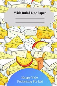 Cute Cheese Theme Wide Ruled Line Paper