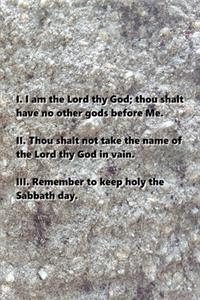 2020 Weekly Planner Religious Theme First Three Commandments Traditional Stone