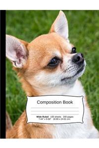 Dog Composition Notebook, Wide Ruled: Composition Notebook, Lined Student Writing Journal, Exercise Book, 200 Pages, 7.44 X 9.69