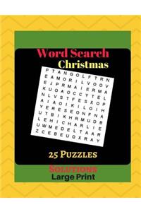 Word Search Christmas 25 Puzzles Solutions Large Print