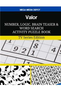 Valor Number, Logic, Brain Teaser and Word Search Activity Puzzle Book