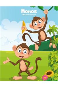 Monos libro para colorear 1