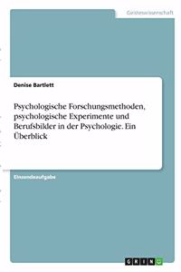 Psychologische Forschungsmethoden, psychologische Experimente und Berufsbilder in der Psychologie. Ein Überblick