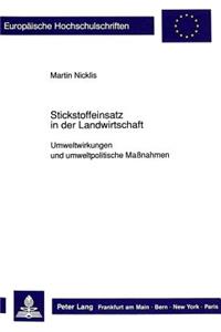 Stickstoffeinsatz in Der Landwirtschaft