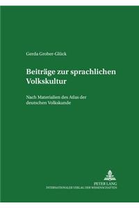 Beitraege Zur Sprachlichen Volkskultur