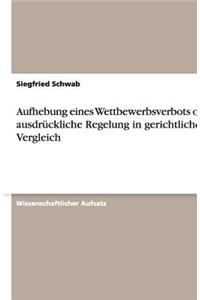 Aufhebung eines Wettbewerbsverbots ohne ausdrückliche Regelung in gerichtlichem Vergleich