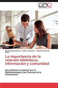 Importancia de La Relacion Biblioteca, Informacion y Comunidad