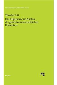 Das Allgemeine im Aufbau der geisteswissenschaftlichen Erkenntnis