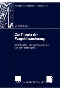 Zur Theorie Der Wagnisfinanzierung