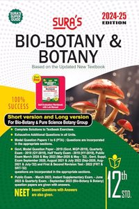 SURA`S 12th Standard Bio-Botany and Botany Short and Long Version Exam Guide in English Medium 2024-25 Edition
