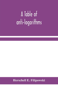 table of anti-logarithms