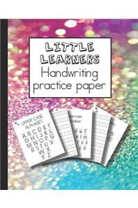 Little learners handwriting practice paper