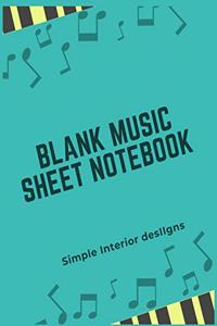 Blank Music Sheet Notebook