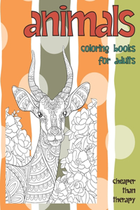 Coloring Books for Adults Animals Cheaper than Therapy - Animals