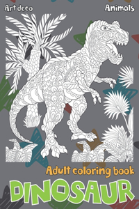 Adult Coloring Book Art Deco - Animals - Dinosaur