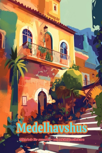 Medelhavshus Målarbok för semester- och arkitekturälskare Fantastiska mönster för total avkoppling