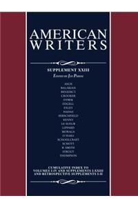 American Writers, Supplement XXVII
