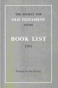 Society for Old Testament Study Book List 1993