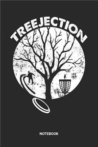 Treejection Notebook: Dotted Lined Disc Golf Themed Notebook (6x9 inches) ideal as a Frisbee Golf Course Journal. Perfect as a Technique and Exercise Book for all Frolf L