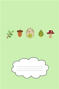 Hedgehog Notebook. Blank Lined Composition Journal For Animal And Nature Lovers