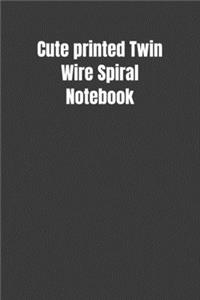 Cute printed Twin Wire Spiral Notebook