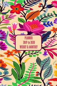 Academic Planner Daily 2019 to 2020 Floral Garden Design