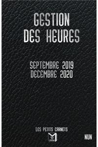 GESTION DES HEURES Septembre 2019 Décembre 2020