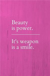 Beauty is Power. It's Weapon is a Smile.