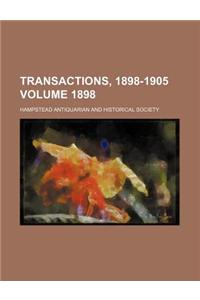 Transactions, 1898-1905 Volume 1898