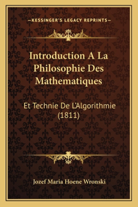 Introduction A La Philosophie Des Mathematiques