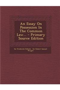 An Essay on Possession in the Common Law...