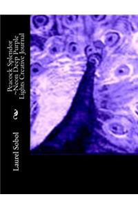 Peacock Splendor Neon Deep Purple Lights Creative Journal