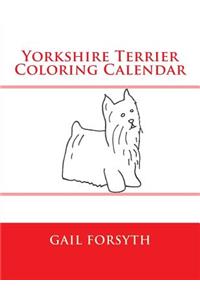 Yorkshire Terrier Coloring Calendar