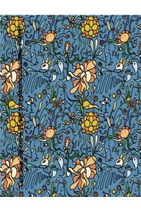 Cute Blue and Yellow Flower 2017 Monthly Academic Planner