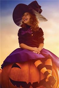 Little Witch Riding Jack-O-Latern Grid Journal