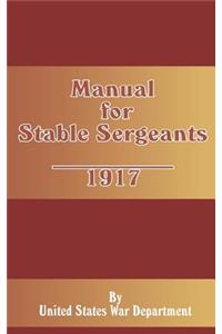Manual for Stable Sergeants