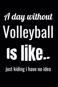 A day without volleyball is like... Just kiding i have no idea