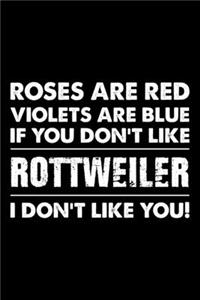 Roses are Red Violets are Blue If You Don't Like Rottweiler I Don't Like You