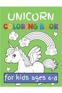 Unicorn Coloring Book for Kids Ages (6-8)