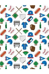 Baseball Game Notebook - 5x5 Quad Ruled