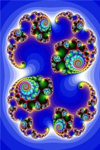 Cool Blue Swirling Fractal Journal