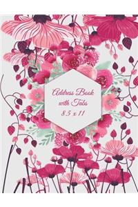 Address Book with Tabs 8.5 x 11