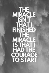 The Miracle Isn't That I Finished. the Miracle Is That I Had the Courage to Start