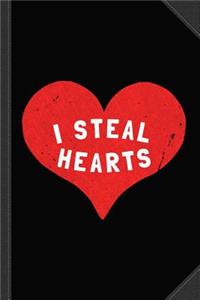 I Steal Hearts Valentines Day Journal Notebook