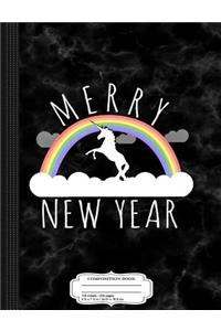 Merry New Year Composition Notebook