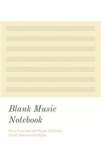 Blank Music Notebook