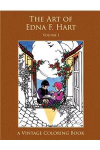 The Art of Edna F. Hart Vintage Coloring Book